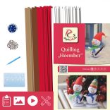 Schneemann - Quilling Muster (260 Stück Streifen, Beschreibung, Werkzeuge)