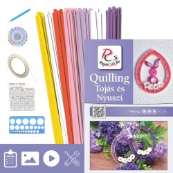   Ei und Hase - Quilling Muster (220 Stück Streifen, Beschreibung, Werkzeuge)