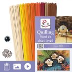   Igel und Blatt - Quilling Muster (210 Stück Streifen und Beschreibung mit Bilder)