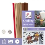   Lebkuchen und Ren Rudolf - Quilling Muster (170 Stück Streifen und Beschreibung mit Bilder)