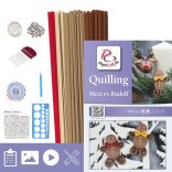 Lebkuchen und Ren Rudolf - Quilling Muster (170 Stück Streifen und Beschreibung, Werkzeuge)