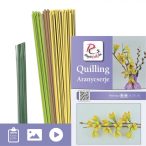   Goldener Strauch  - Quilling Muster (170 Stück Streifen und Beschreibung mit Bilder)