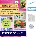 Virágok 5. - Quilling minta (180db csík 10-10-10db mintához és leírás, eszközök)